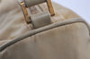 Authentic PRADA Nylon Tessuto Saffiano Leather Shoulder Hand Bag Beige 3971I