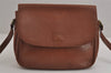 Authentic Burberrys Vintage Leather Shoulder Cross Body Bag Purse Brown 3971J