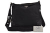 Authentic PRADA Nylon Tessuto Leather Shoulder Cross Body Bag Black Junk 3972J