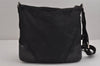 Authentic PRADA Nylon Tessuto Leather Shoulder Cross Body Bag Black Junk 3972J