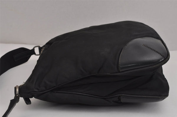 Authentic PRADA Nylon Tessuto Leather Shoulder Cross Body Bag Black Junk 3972J