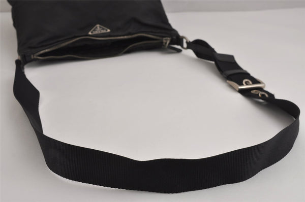 Authentic PRADA Nylon Tessuto Leather Shoulder Cross Body Bag Black Junk 3972J