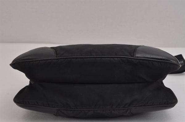 Authentic PRADA Nylon Tessuto Leather Shoulder Cross Body Bag Black Junk 3972J