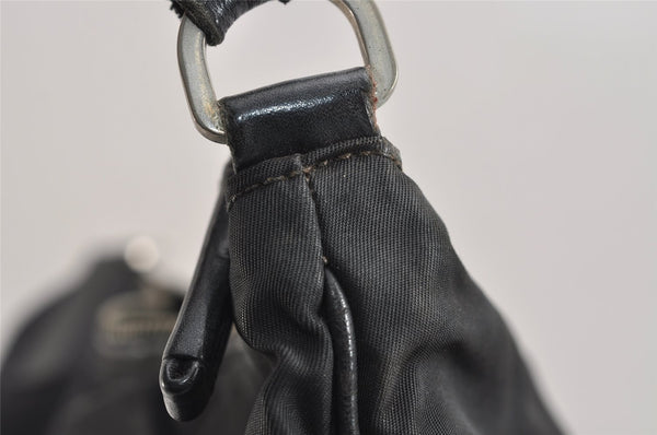 Authentic PRADA Nylon Tessuto Leather Shoulder Cross Body Bag Black Junk 3972J