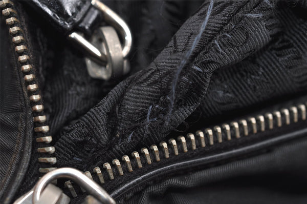 Authentic PRADA Nylon Tessuto Leather Shoulder Cross Body Bag Black Junk 3972J