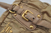 Authentic PRADA Tessuto Gaufre Nylon Leather 2Way Shoulder Hand Bag Beige 3973J