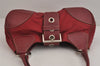 Authentic PRADA Vintage Nylon Tessuto Leather Shoulder Hand Bag Red 3974J