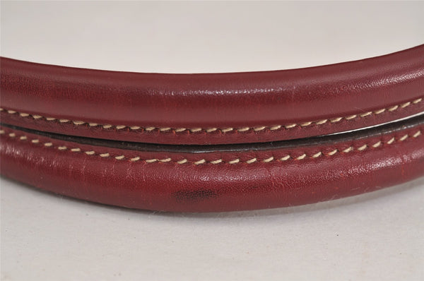 Authentic PRADA Vintage Nylon Tessuto Leather Shoulder Hand Bag Red 3974J