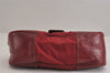 Authentic PRADA Vintage Nylon Tessuto Leather Shoulder Hand Bag Red 3974J