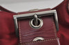 Authentic PRADA Vintage Nylon Tessuto Leather Shoulder Hand Bag Red 3974J