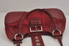 Authentic PRADA Vintage Nylon Tessuto Leather Shoulder Hand Bag Red 3974J