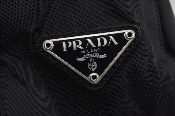 Authentic PRADA Nylon Tessuto Leather Shoulder Bag Purse Black 3974K