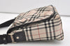 Authentic BURBERRY BLUE LABEL Check Shoulder Cross Bag Nylon Leather Beige 3975J