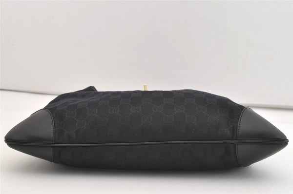 Authentic GUCCI Kandinsky Shoulder Bag GG Canvas Leather 0014075 Black 3976J