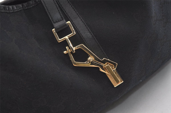 Authentic GUCCI Kandinsky Shoulder Bag GG Canvas Leather 0014075 Black 3976J