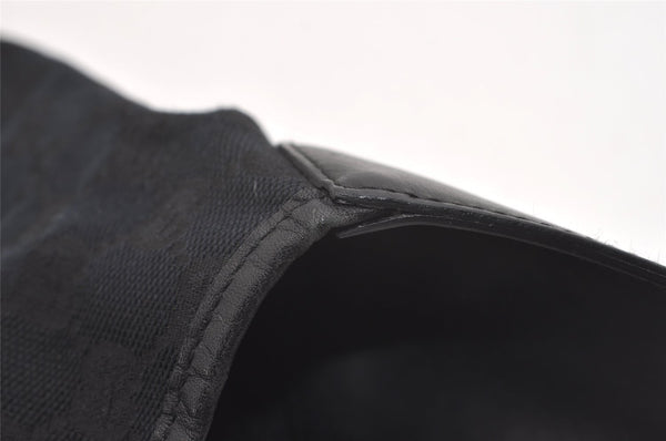 Authentic GUCCI Kandinsky Shoulder Bag GG Canvas Leather 0014075 Black 3976J