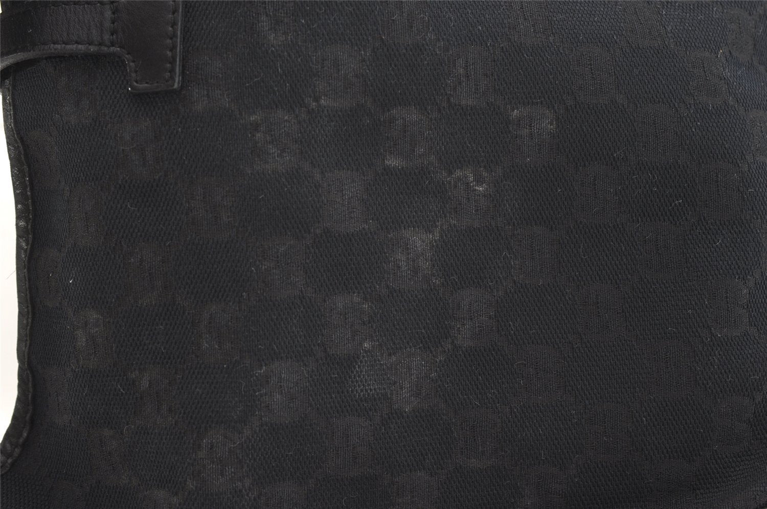 Authentic GUCCI Kandinsky Shoulder Bag GG Canvas Leather 0014075 Black 3976J