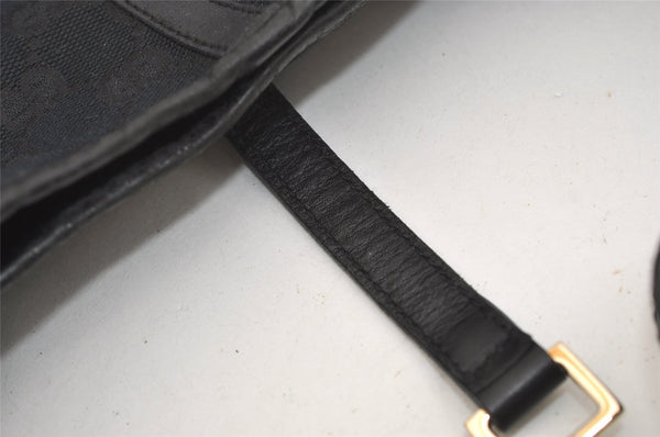 Authentic GUCCI Kandinsky Shoulder Bag GG Canvas Leather 0014075 Black 3976J