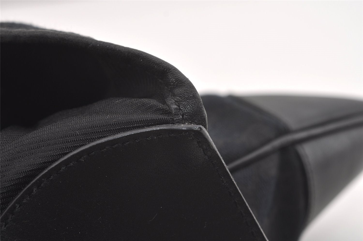 Authentic GUCCI Kandinsky Shoulder Bag GG Canvas Leather 0014075 Black 3976J