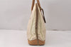 Authentic PRADA Vintage Nylon Tessuto Leather Shoulder Tote Bag Beige 3976K