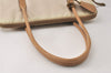 Authentic PRADA Vintage Nylon Tessuto Leather Shoulder Tote Bag Beige 3976K