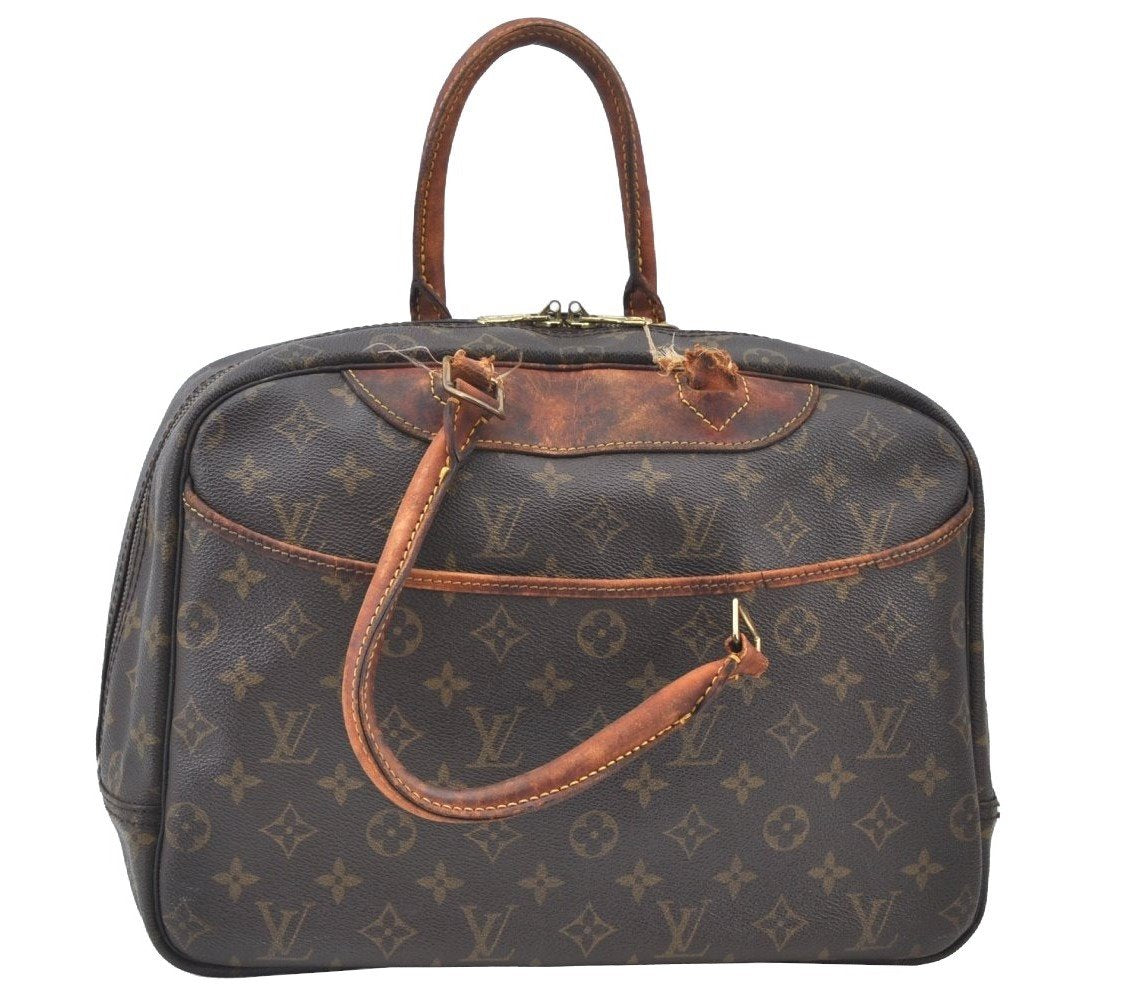 Authentic Louis Vuitton Monogram Deauville Hand Bag M47270 LV Junk 3978G