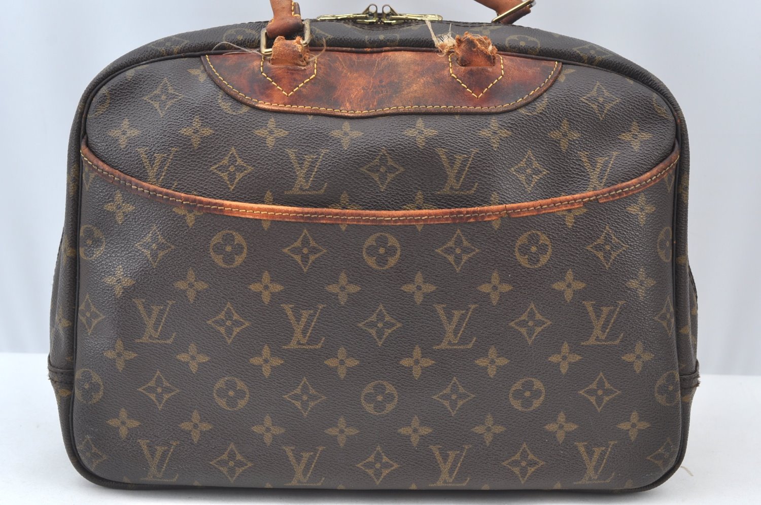 Authentic Louis Vuitton Monogram Deauville Hand Bag M47270 LV Junk 3978G