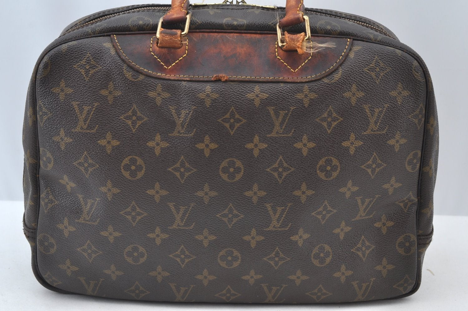 Authentic Louis Vuitton Monogram Deauville Hand Bag M47270 LV Junk 3978G