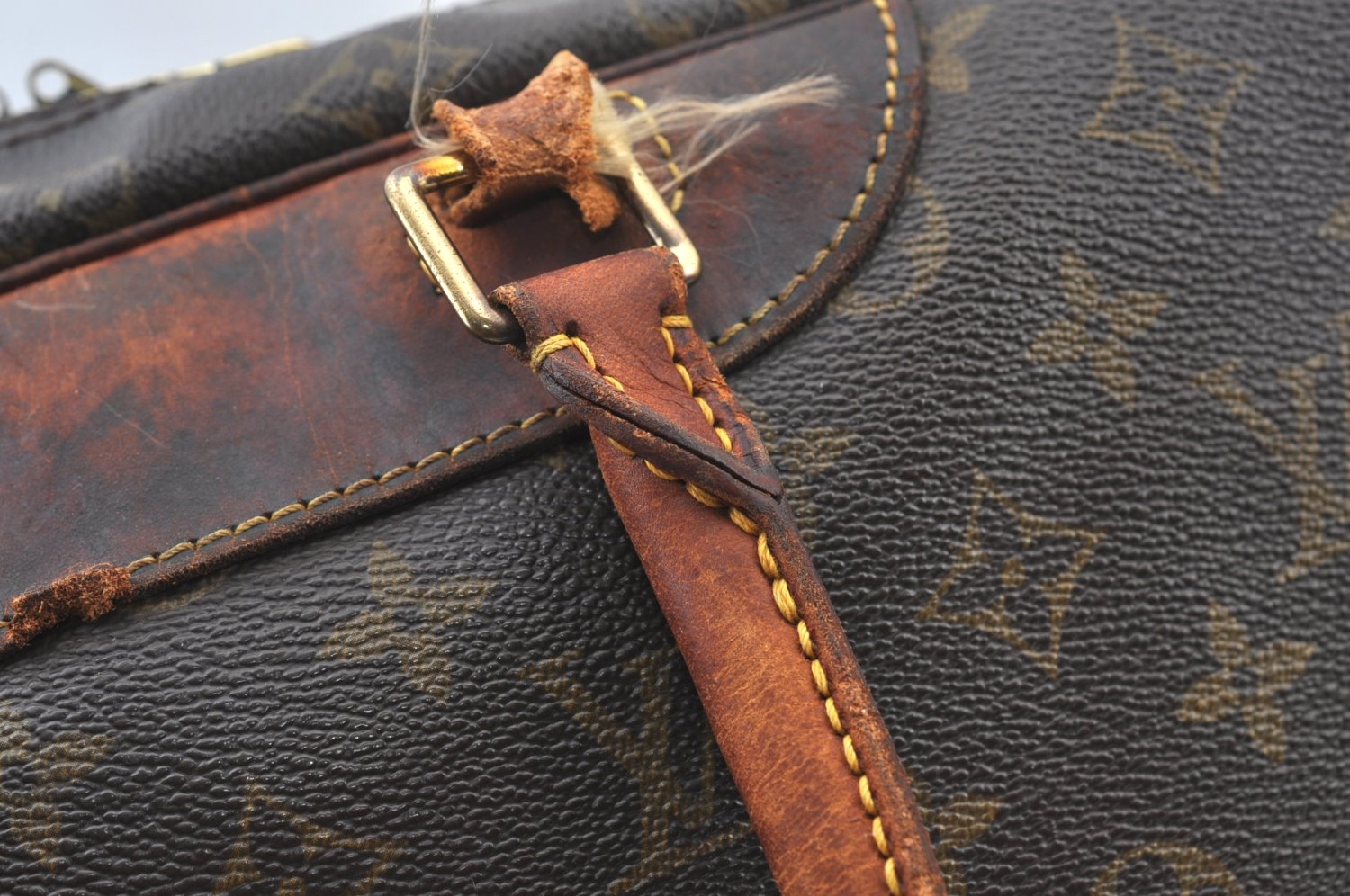 Authentic Louis Vuitton Monogram Deauville Hand Bag M47270 LV Junk 3978G