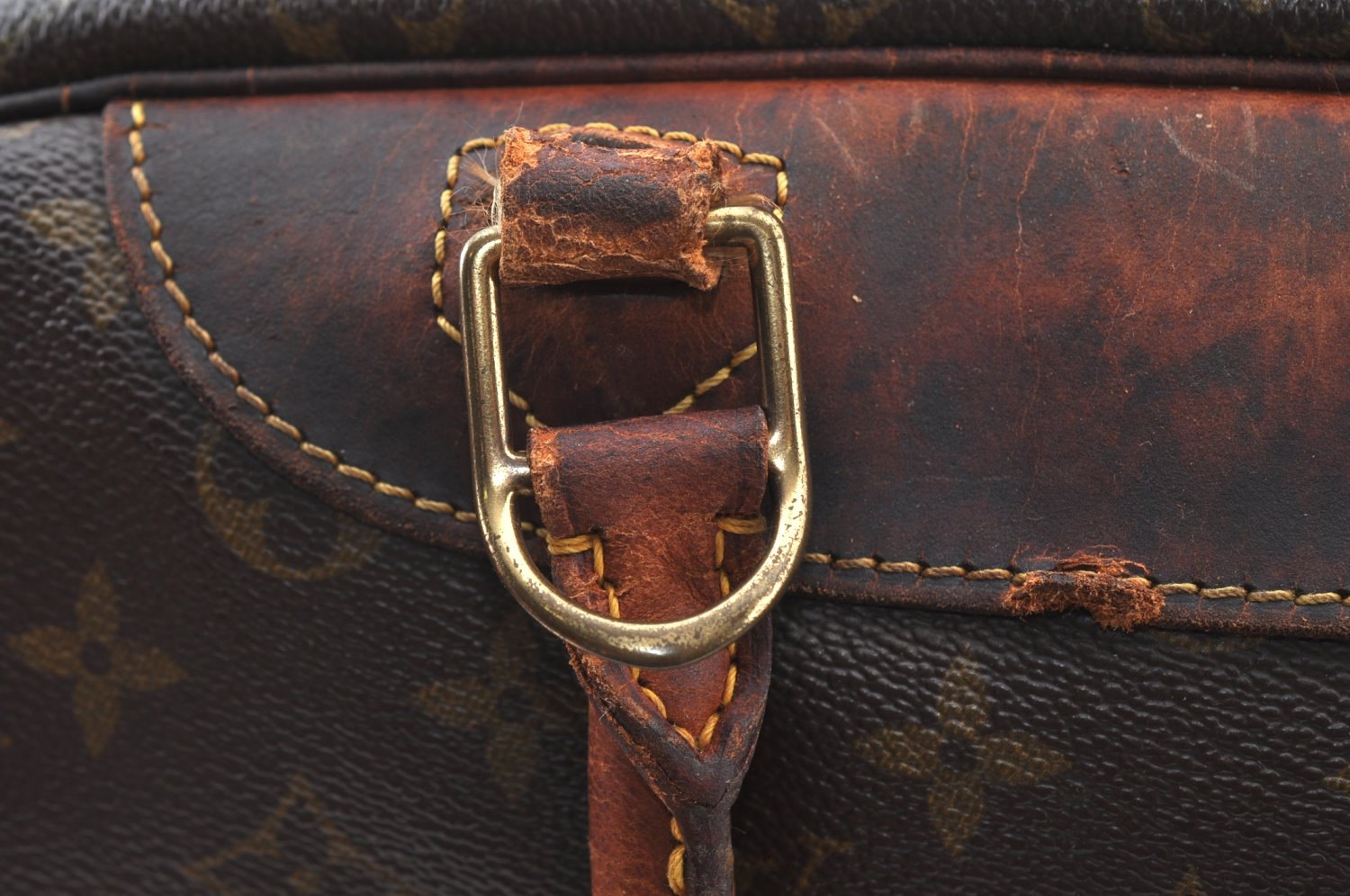 Authentic Louis Vuitton Monogram Deauville Hand Bag M47270 LV Junk 3978G