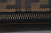 Authentic FENDI Vintage Zucca Hand Tote Bag Canvas Leather Brown 3978I