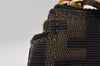 Authentic FENDI Vintage Zucca Hand Tote Bag Canvas Leather Brown 3978I
