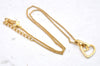 Authentic Christian Dior Vintage Gold Tone Chain Pendant Necklace CD 3979I