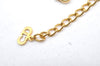 Authentic Christian Dior Vintage Gold Tone Chain Pendant Necklace CD 3979I