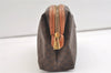 Authentic CELINE Macadam Blason Pattern Pouch Purse PVC Leather Brown 3979K
