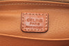 Authentic CELINE Macadam Blason Pattern Pouch Purse PVC Leather Brown 3979K