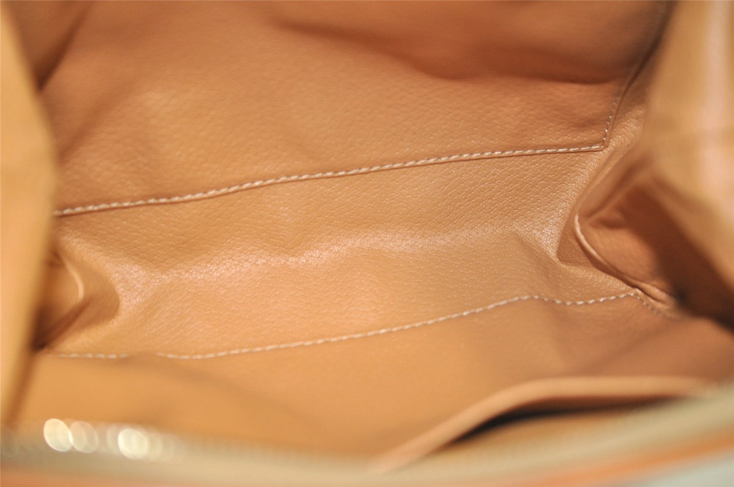 Authentic CELINE Macadam Blason Pattern Pouch Purse PVC Leather Brown 3979K