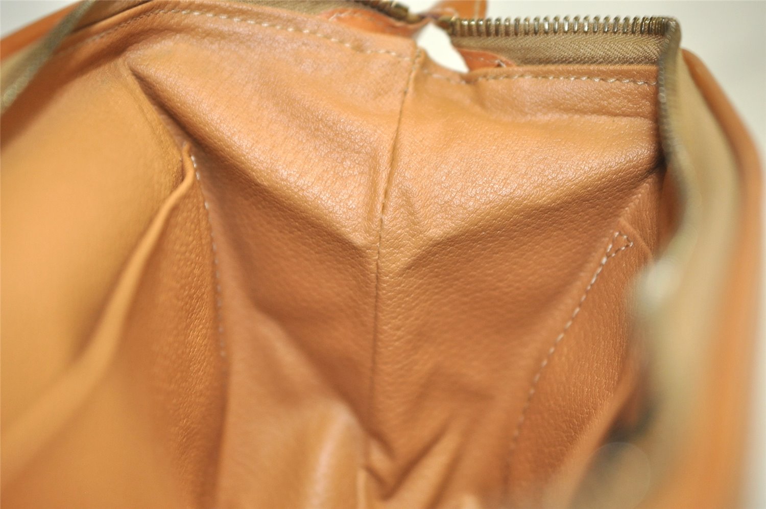 Authentic CELINE Macadam Blason Pattern Pouch Purse PVC Leather Brown 3979K