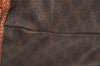 Authentic CELINE Macadam Blason Pattern Pouch Purse PVC Leather Brown 3979K