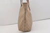 Authentic GUCCI Vintage Shoulder Tote Bag GG PVC Leather 211137 Beige 3980J