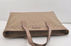 Authentic GUCCI Vintage Shoulder Tote Bag GG PVC Leather 211137 Beige 3980J