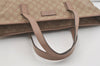 Authentic GUCCI Vintage Shoulder Tote Bag GG PVC Leather 211137 Beige 3980J