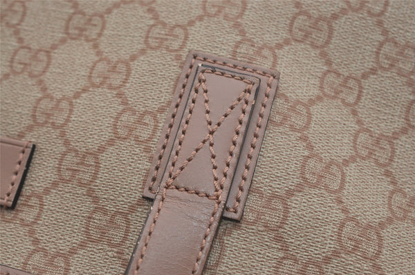 Authentic GUCCI Vintage Shoulder Tote Bag GG PVC Leather 211137 Beige 3980J