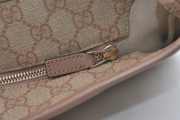 Authentic GUCCI Vintage Shoulder Tote Bag GG PVC Leather 211137 Beige 3980J