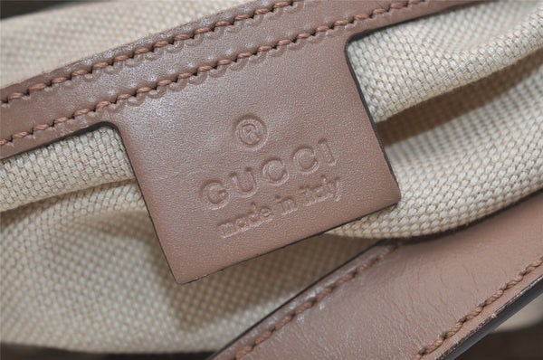 Authentic GUCCI Vintage Shoulder Tote Bag GG PVC Leather 211137 Beige 3980J