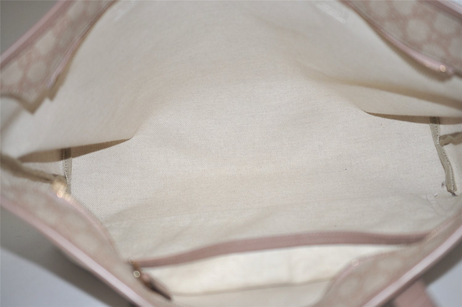 Authentic GUCCI Vintage Shoulder Tote Bag GG PVC Leather 211137 Beige 3980J