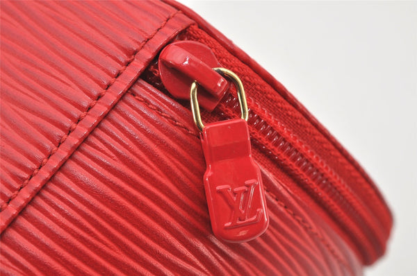 Authentic Louis Vuitton Epi Ecrin Bijoux 12 Jewelry Case Red M48207 LV 3980K