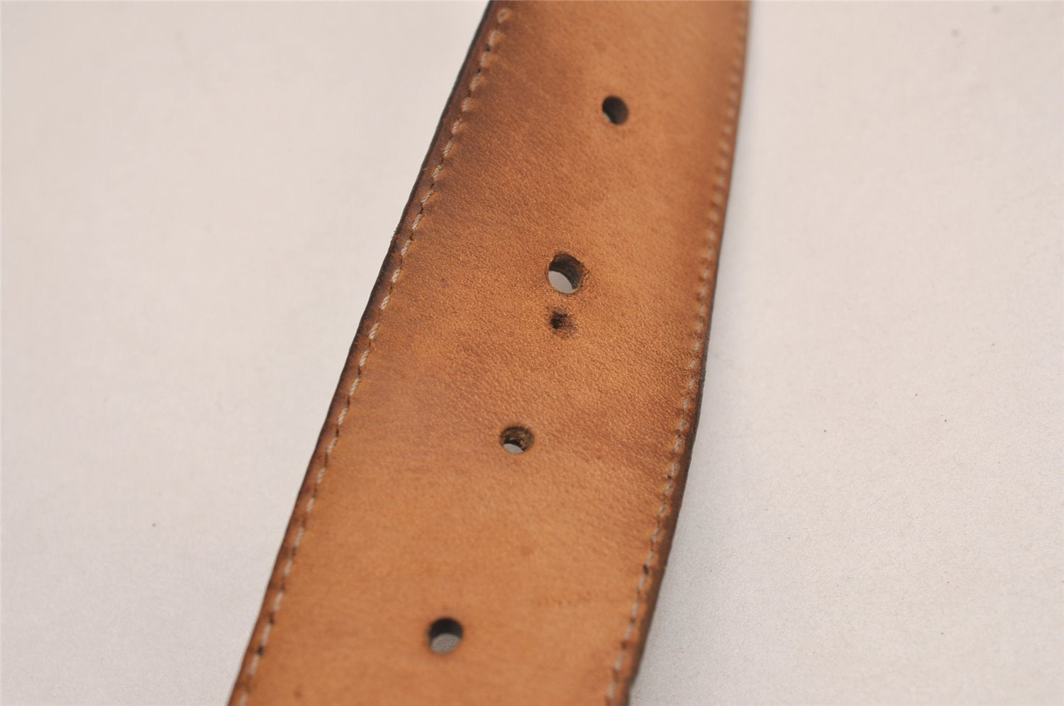Auth GUCCI Guccissima Interlocking Belt GG Leather 90cm 35.4