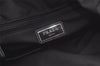 Authentic PRADA Vintage Nylon Tessuto Leather Drawstring Backpack Black 3981K