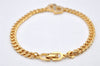 Authentic Christian Dior Chain Bracelet Rhinestone Gold Tone CD 3982K